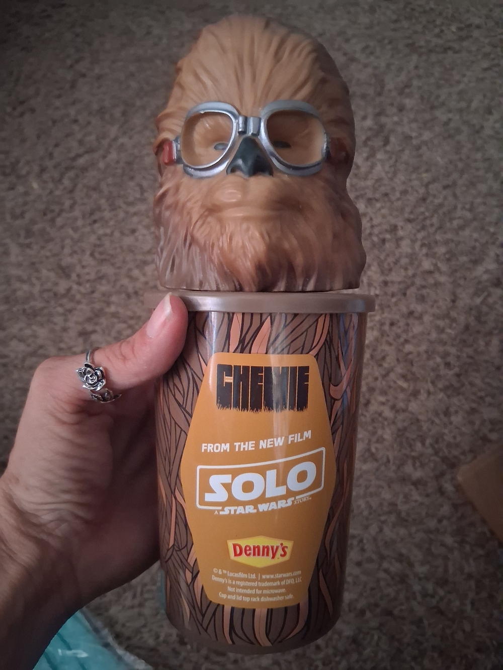 Star Wars Chewbacca Sculpted Lid Travel Mug - Brown